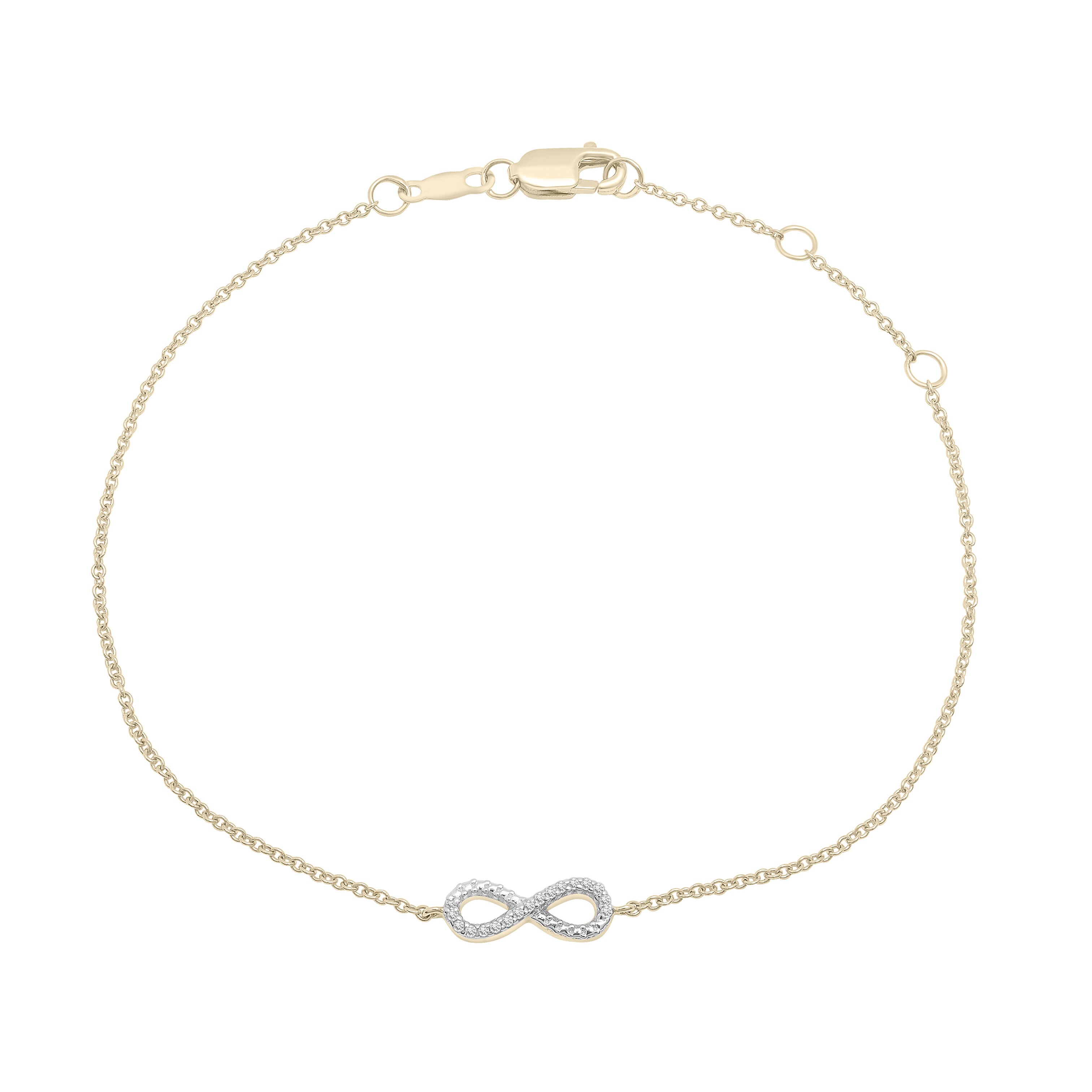 Diamond Infinity Bracelet In 14K Gold