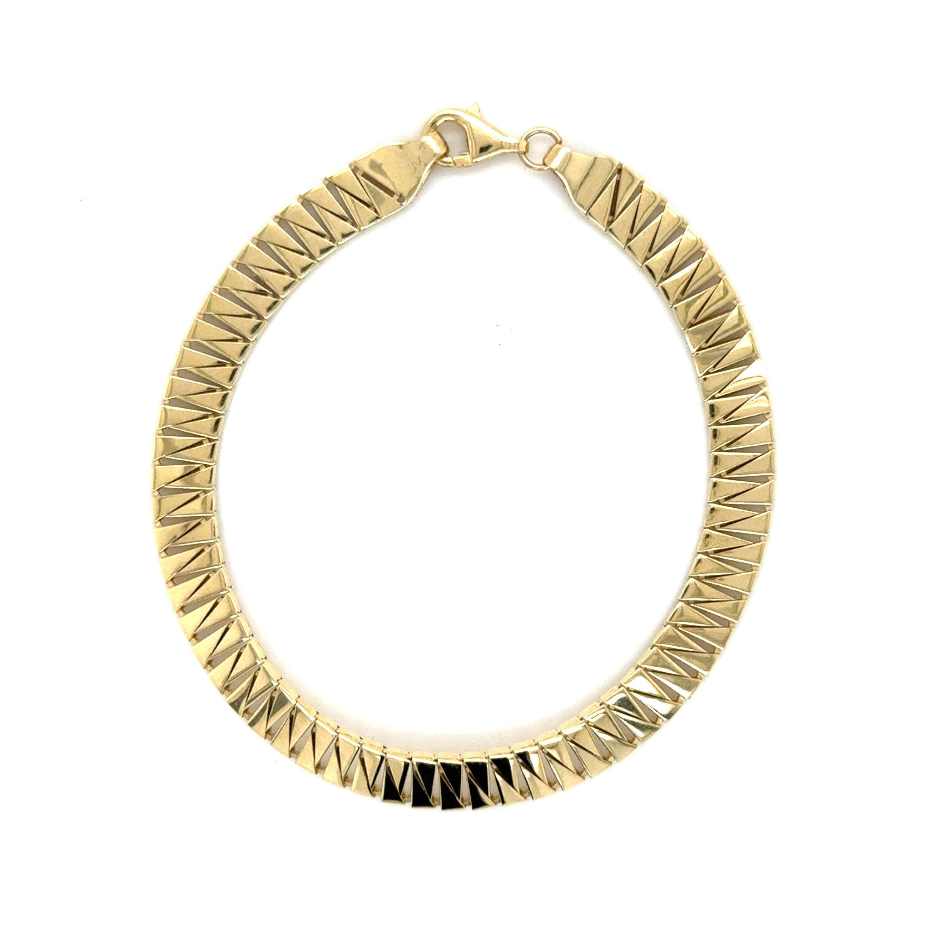 10K Gold Triangle Link Bracelet