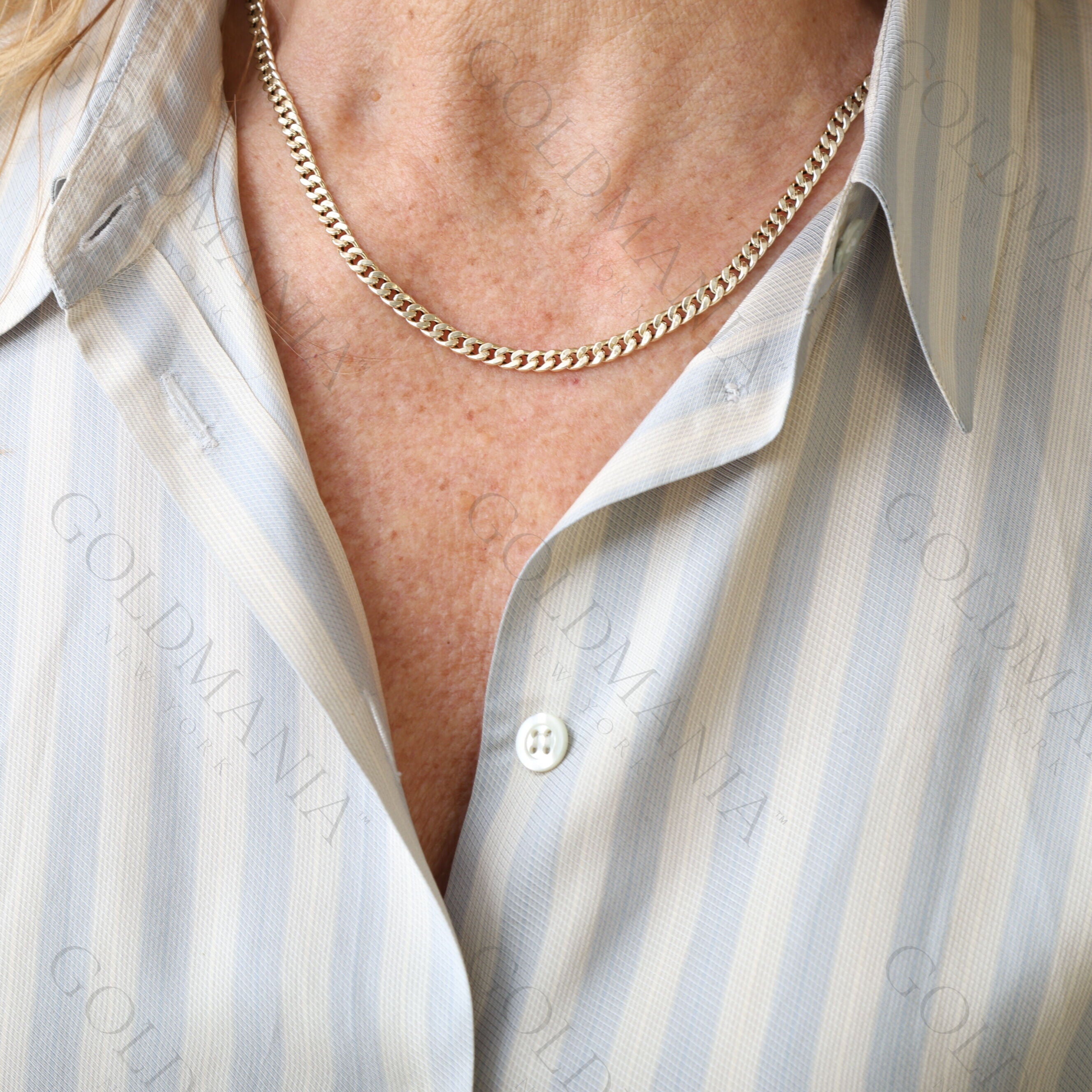 14K Gold 4.5mm Faceted Miami Cuban Link Necklace