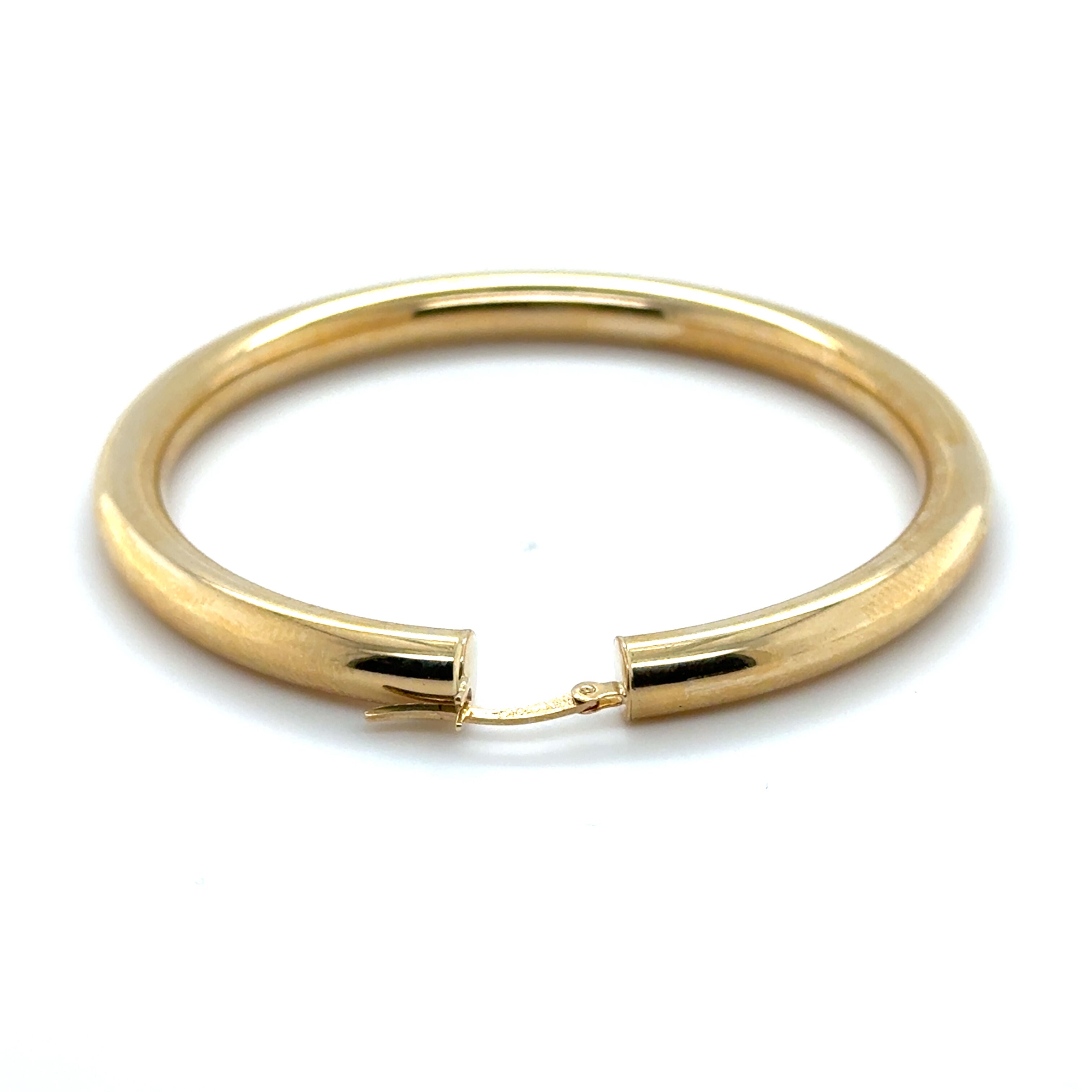 10K Gold 65mm Large Polished Hoops: 4mm & 5mm Thick