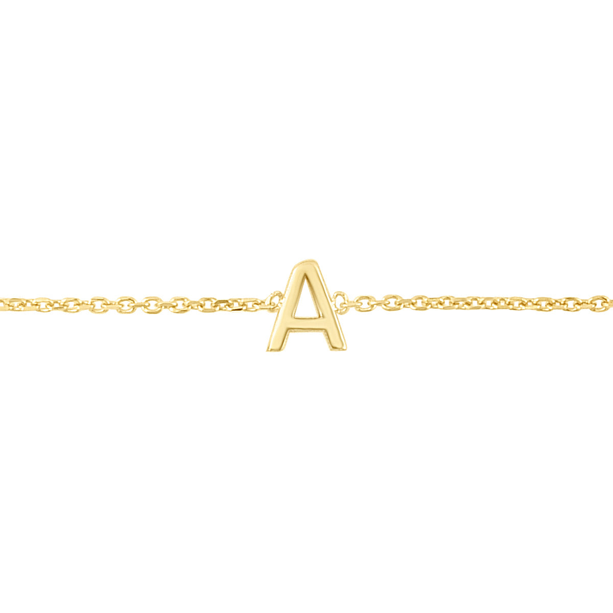 14K Gold Mini Initial Bracelet