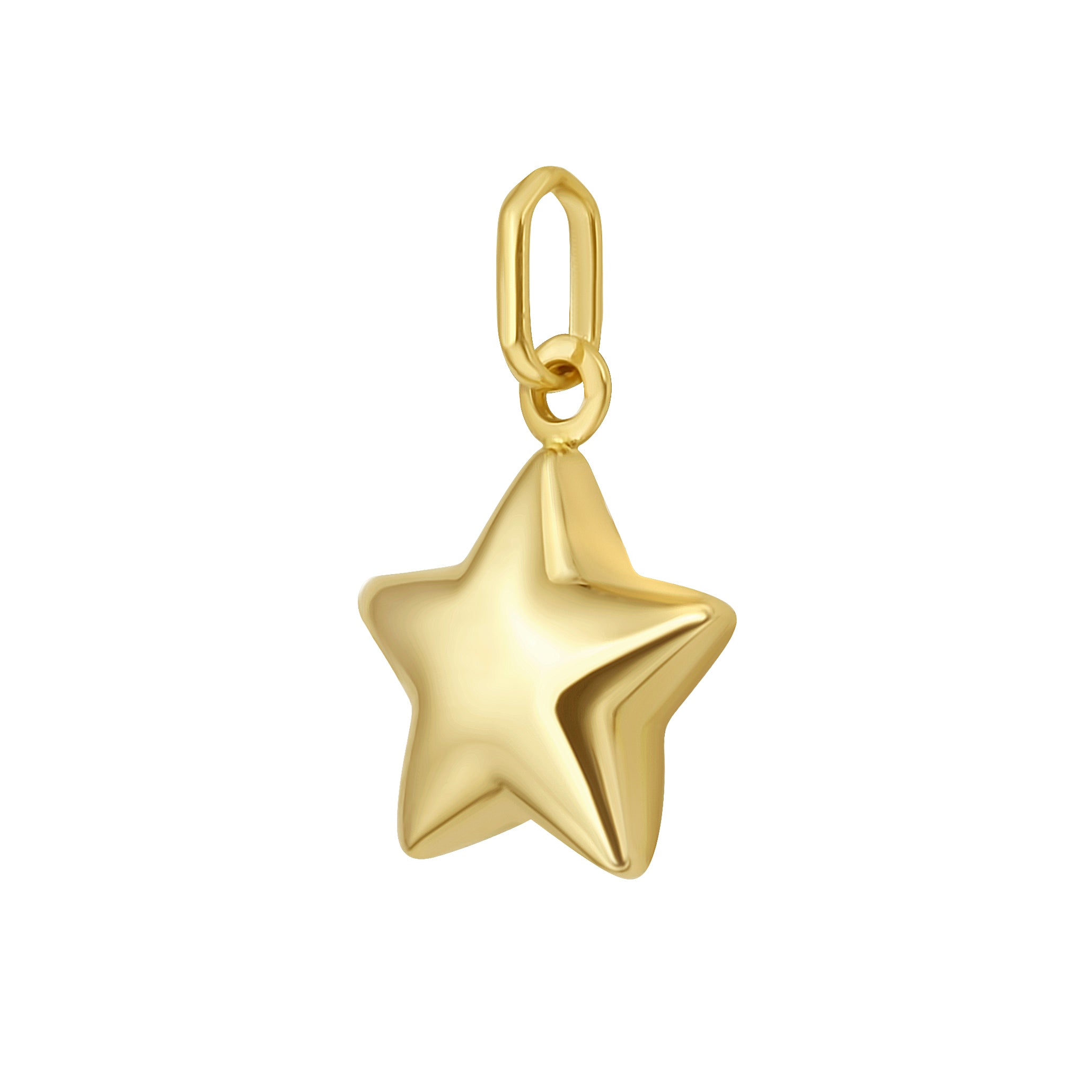 14K Gold Star Charm Pendant