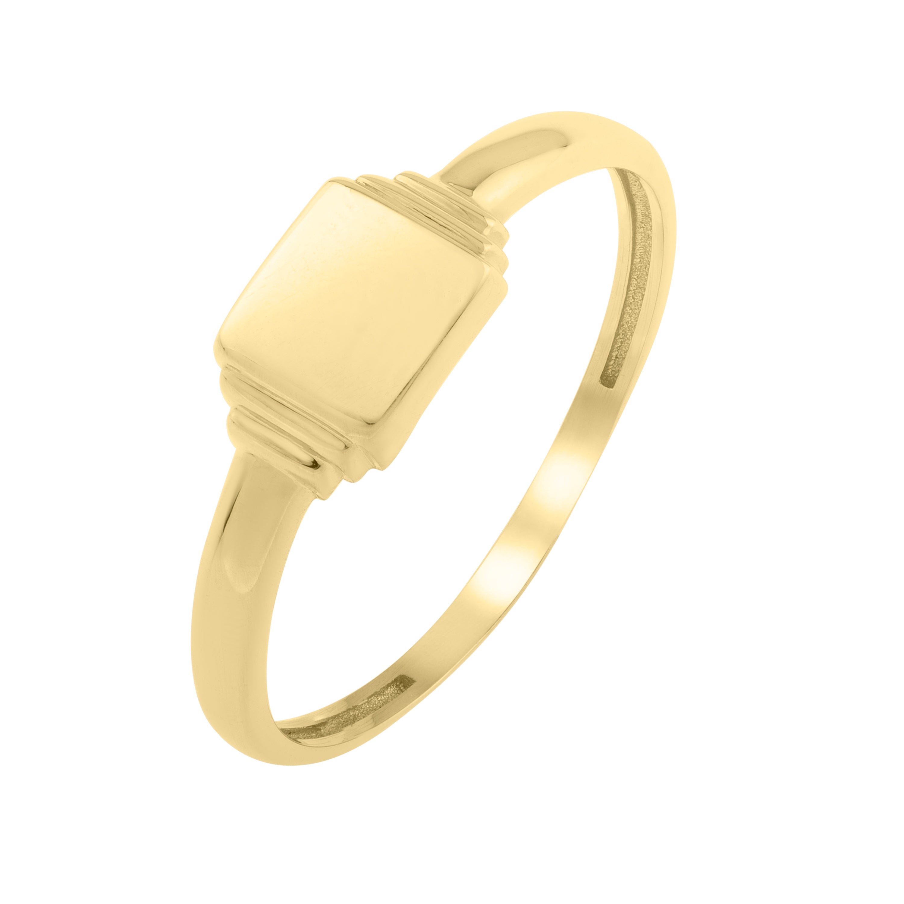 14K Gold Mini Square Signet Ring
