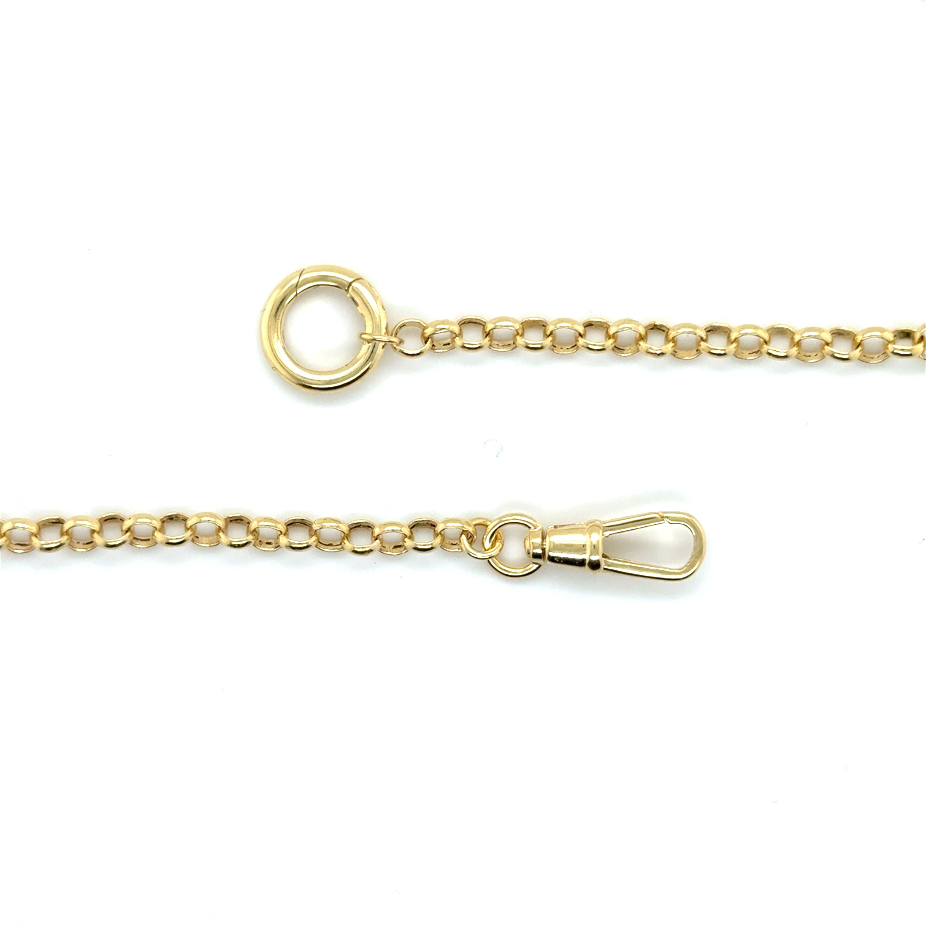 14K Yellow Gold Double Clasp Rolo Necklace – Made in Italy, Versatile, Elegant, Timeless