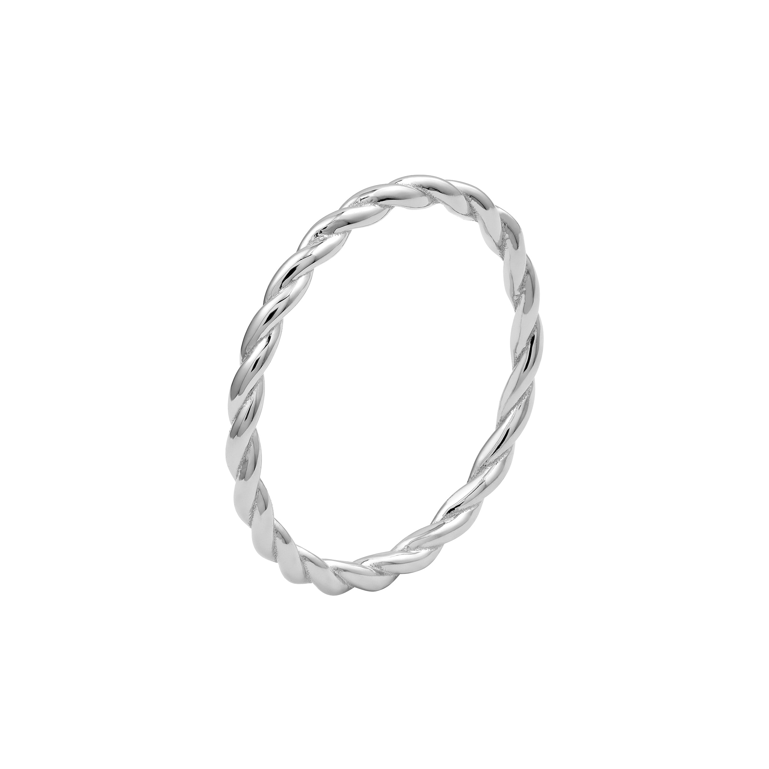 14K Yellow Gold Twisted Rope Stackable Band Ring