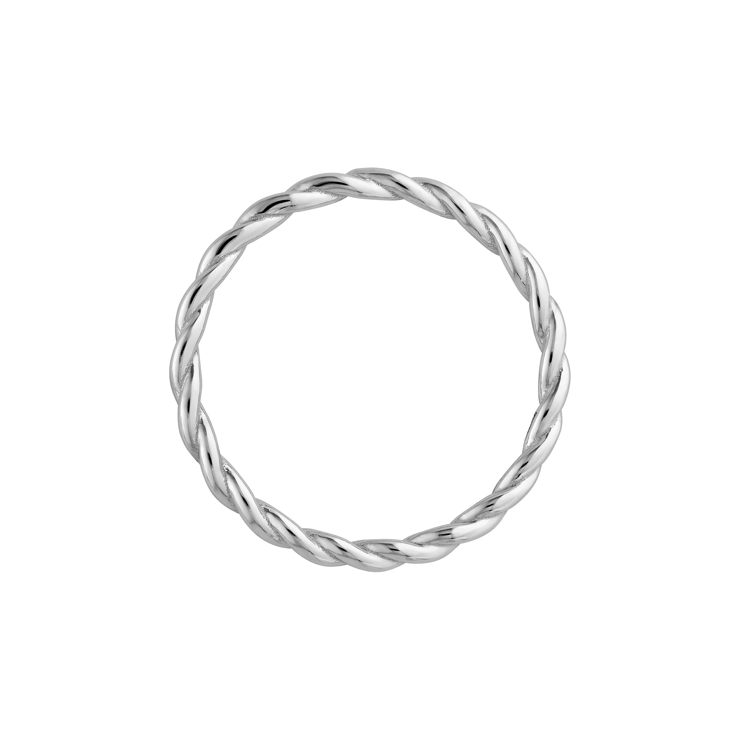 14K Yellow Gold Twisted Rope Stackable Band Ring