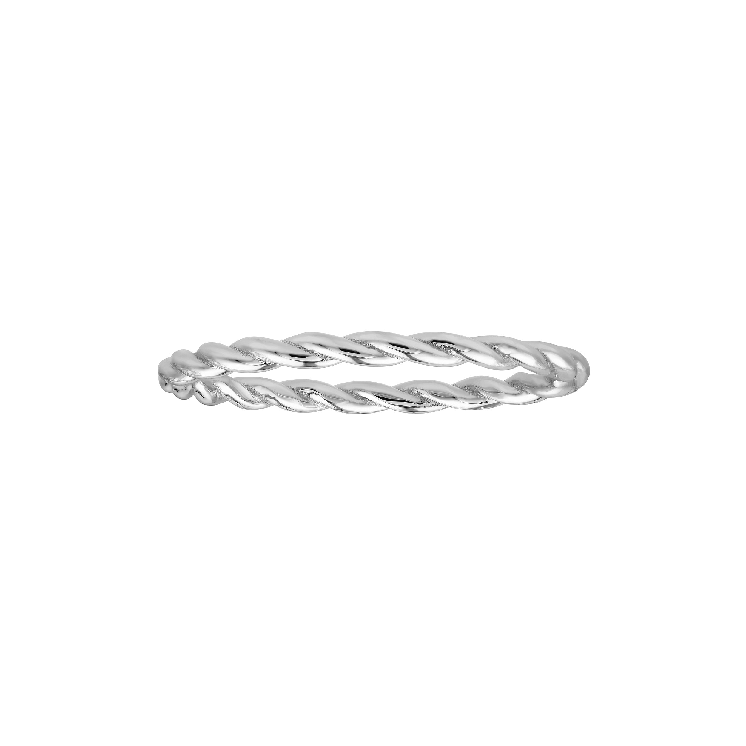 14K Yellow Gold Twisted Rope Stackable Band Ring