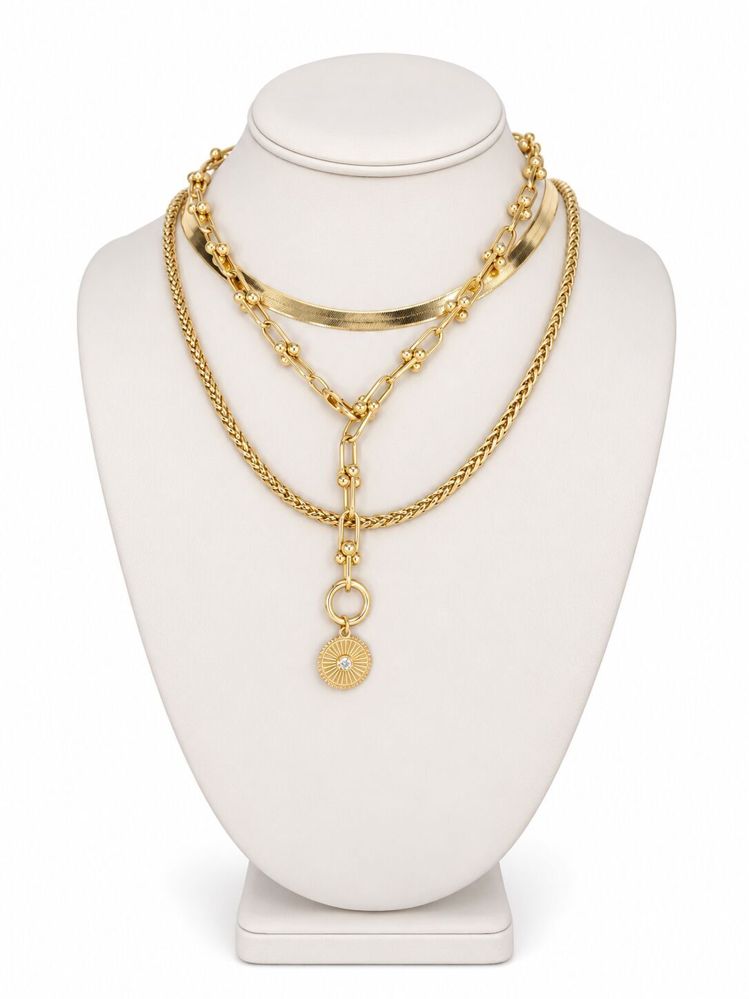 14K Yellow Gold U-Link Necklace, 5.5mm, Convertible Y Necklace