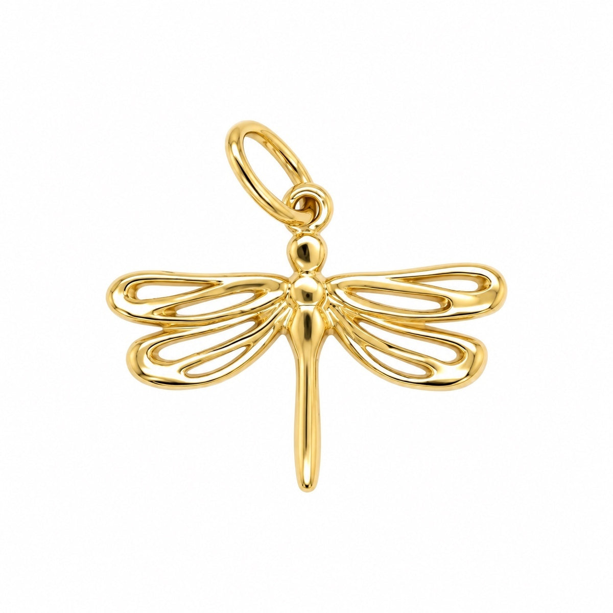 14K Yellow Gold Snowflake Charm