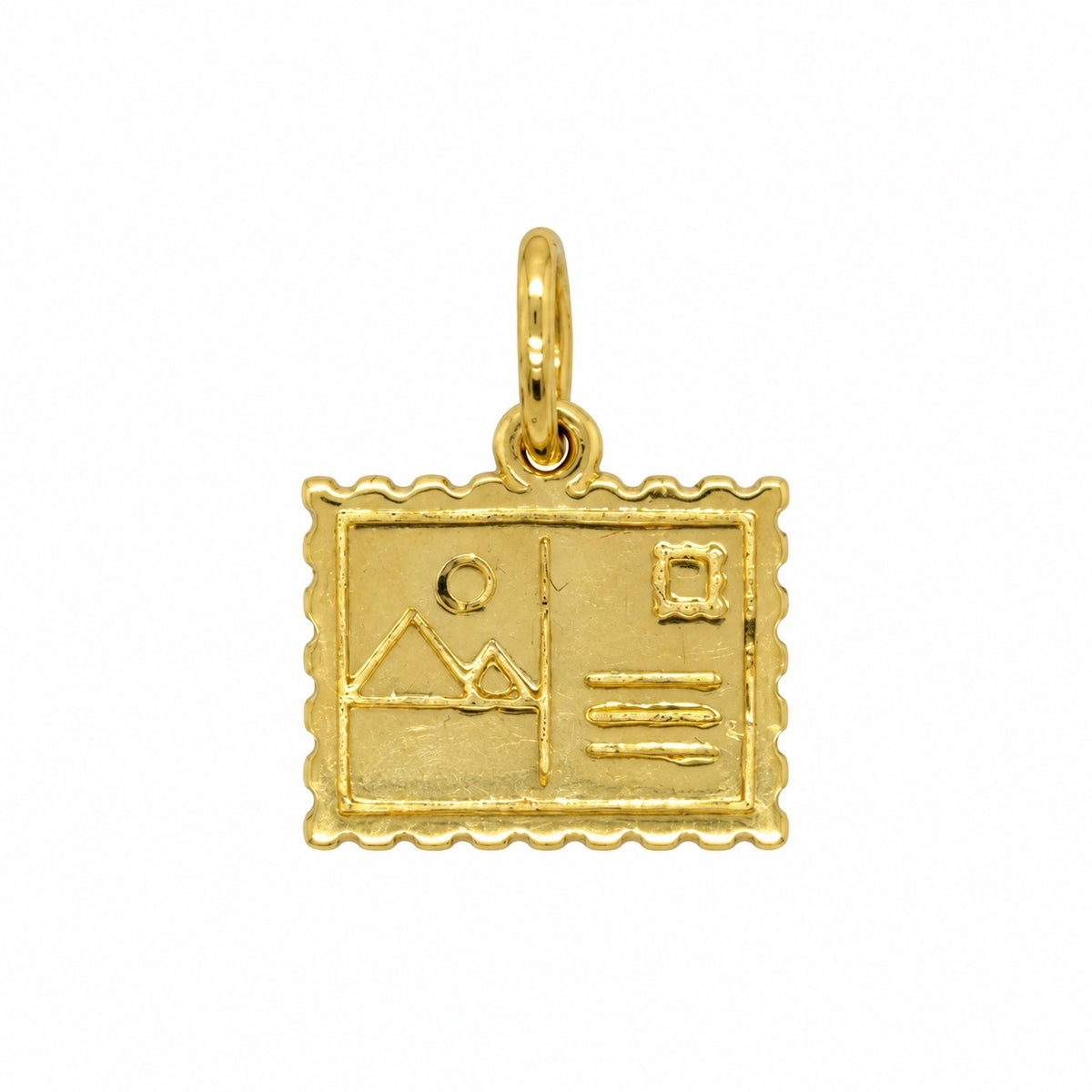 14K Yellow Gold Snowflake Charm