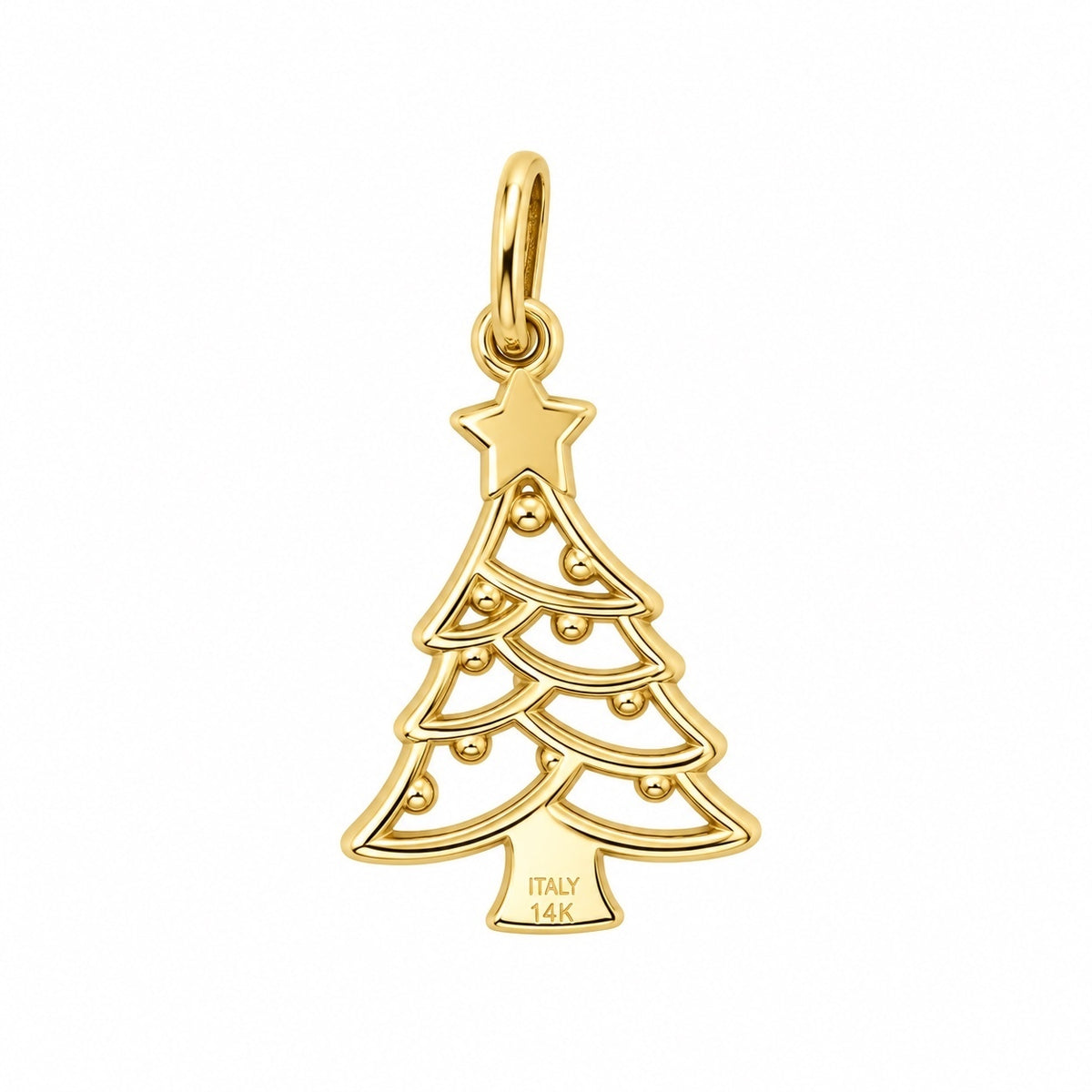 14K Yellow Gold Snowman Charm