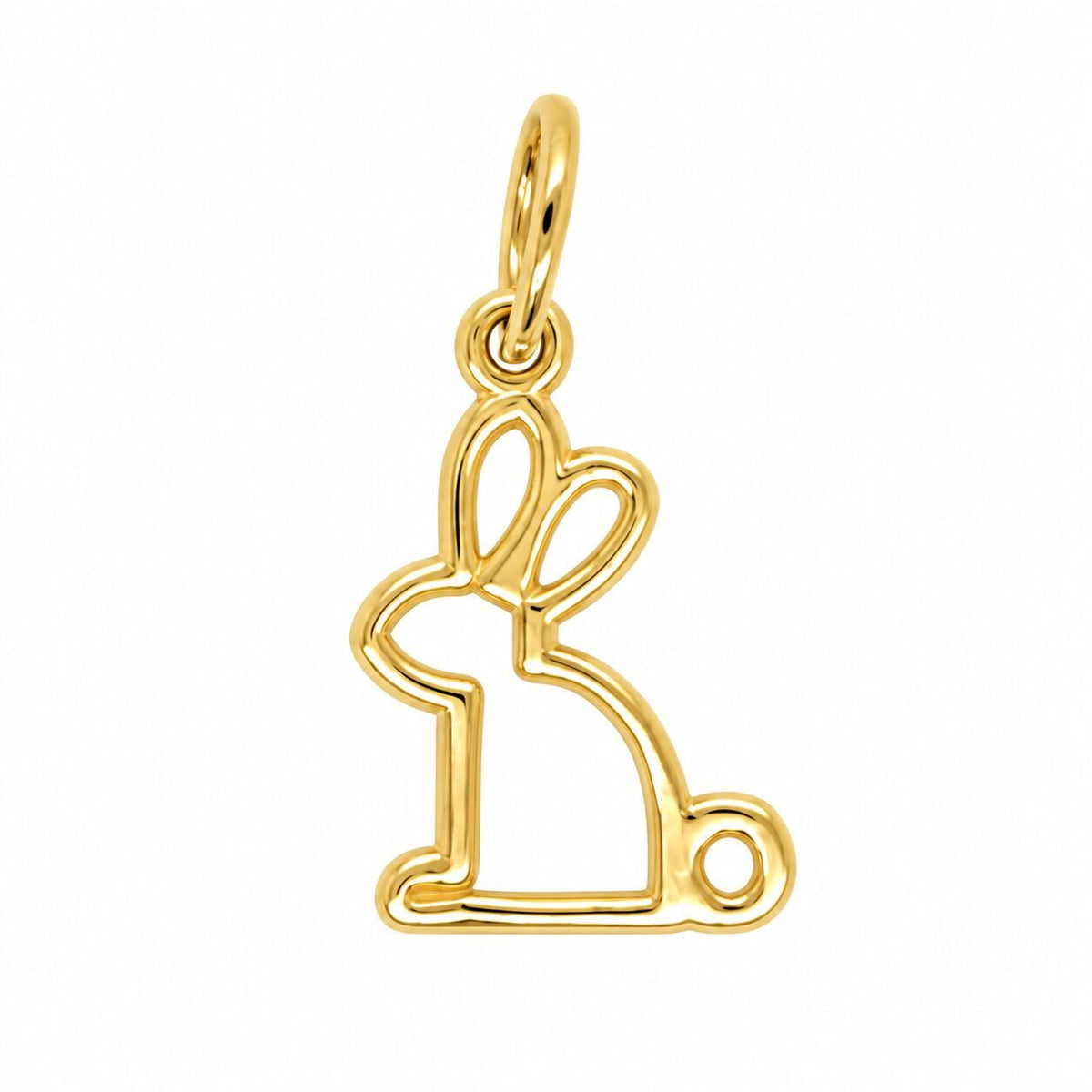 14K Yellow Gold Candy Cane Charm