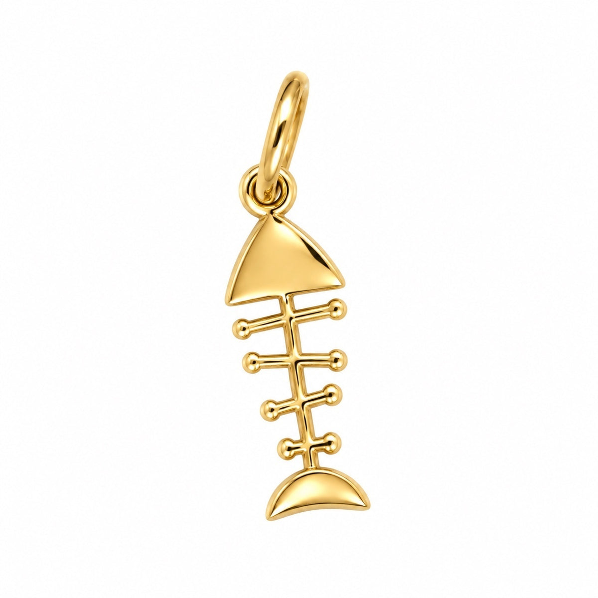 14K Yellow Gold Candy Cane Charm