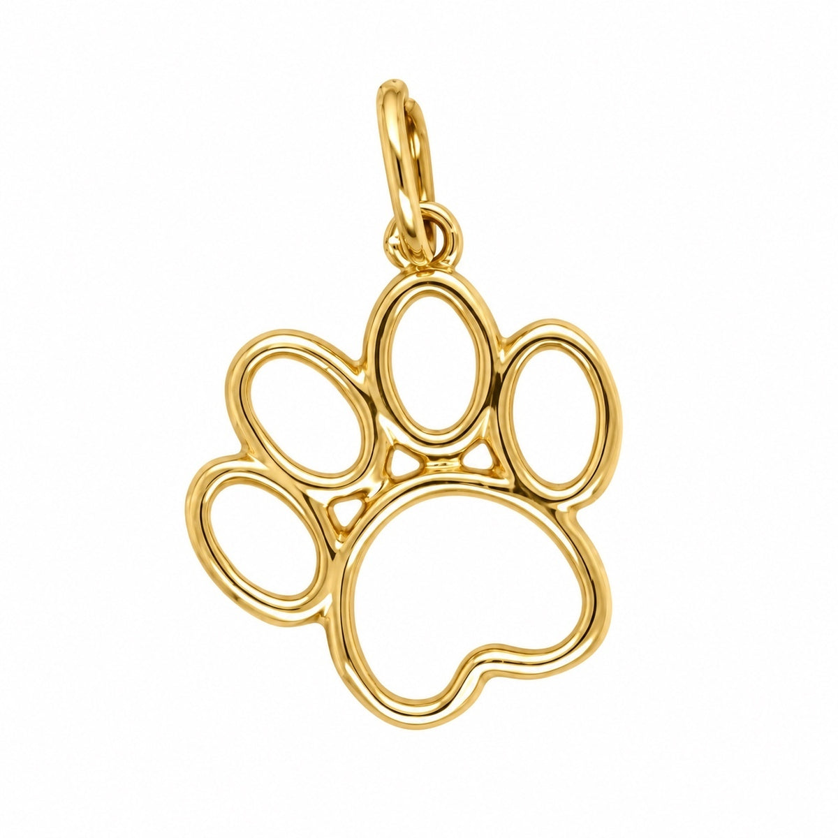 14K Yellow Gold Candy Cane Charm