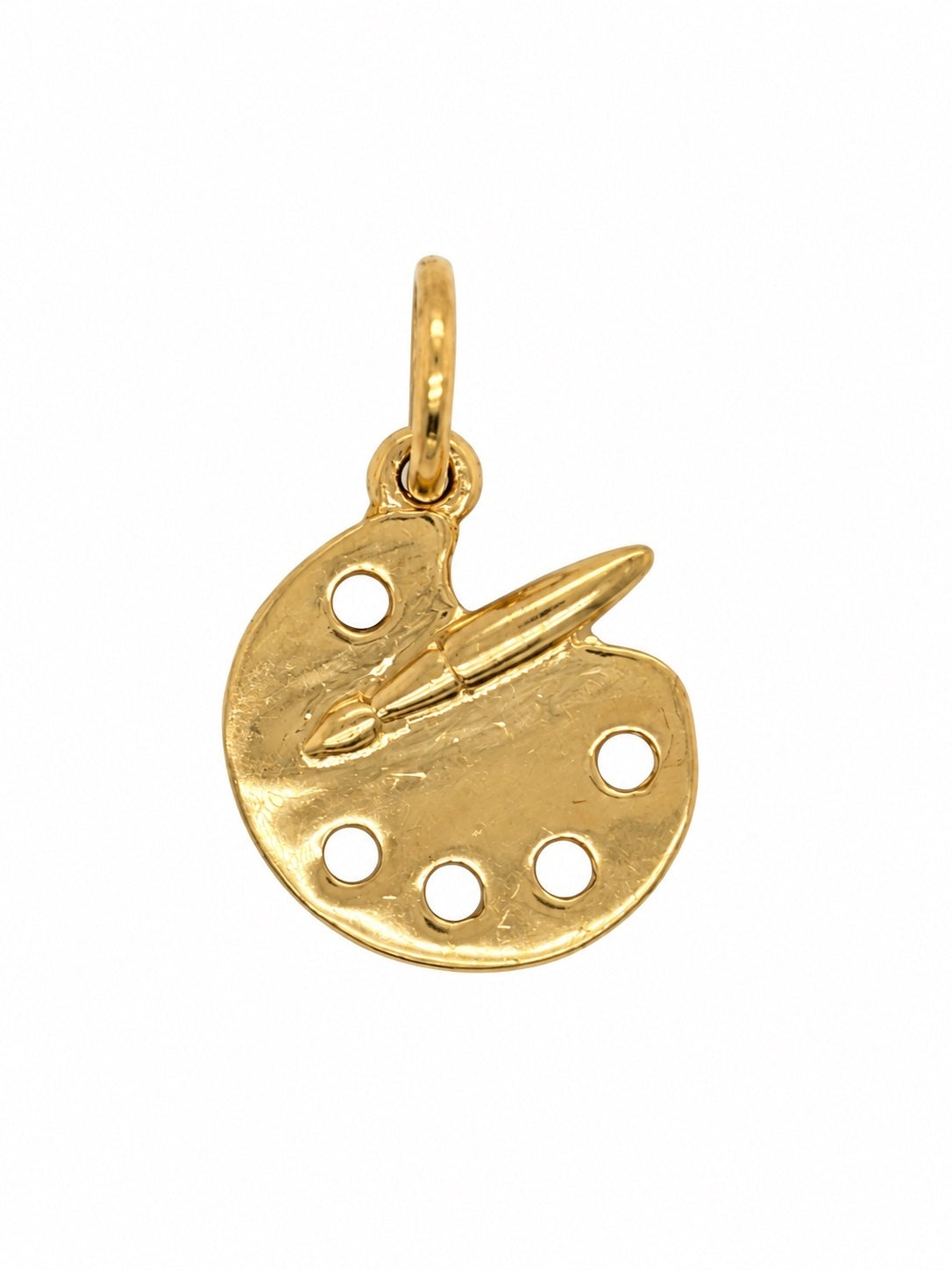 14K Yellow Gold Candy Cane Charm