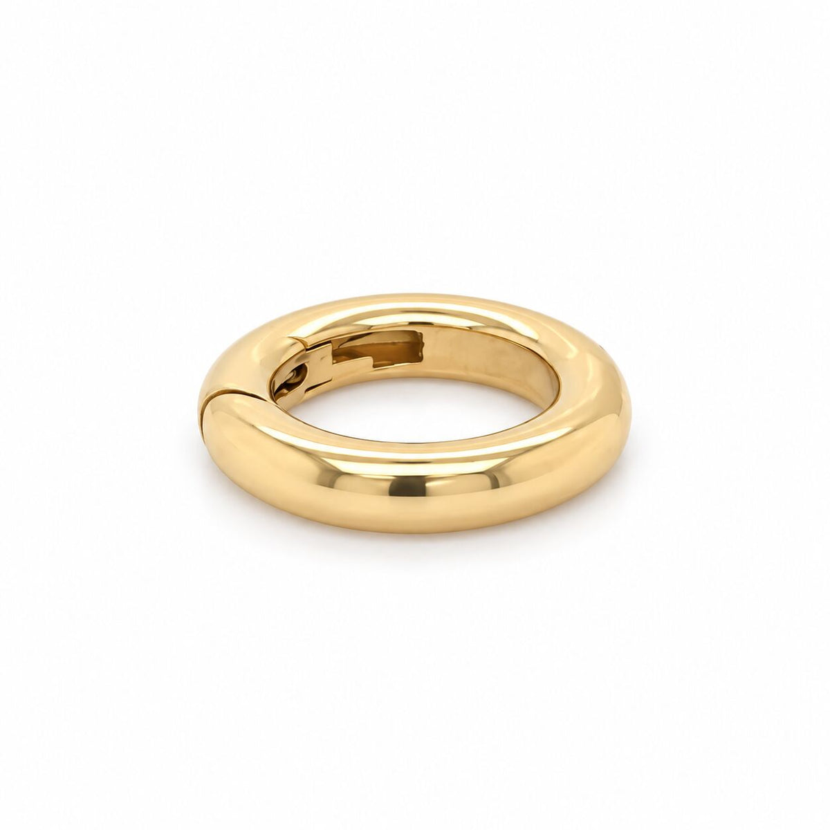 14K YELLOW GOLD PUSH LOCK CLASP, CHARM HOLDER, CHAIN CONNECTOR, REAL GOLD