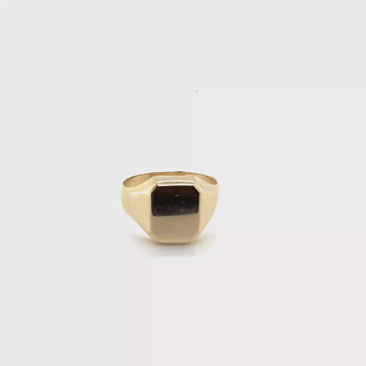 14K Gold Rectangular Signet Ring